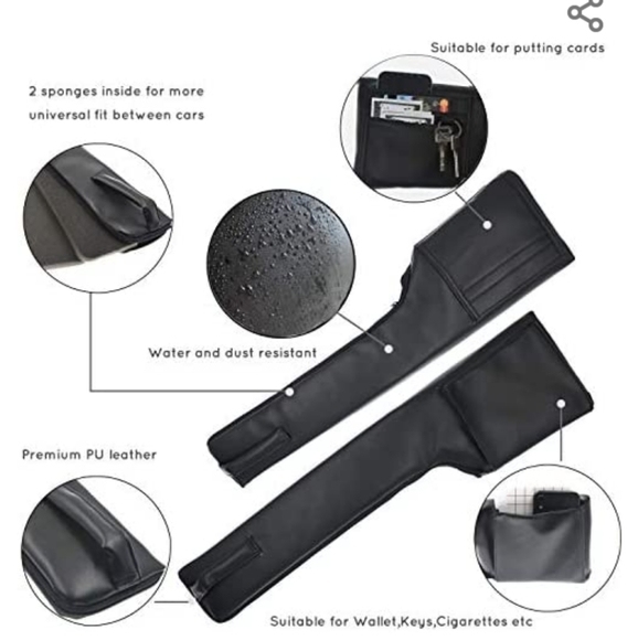 Car Seat Gap Filler with Pockets (2 Pack) - Picture 3 of 4